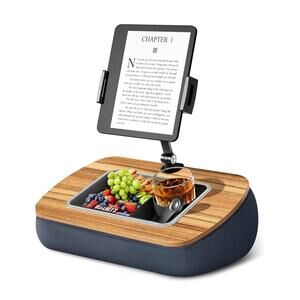 Ergonov New Lap Beanbag Adjustable Tablet Pillow Snack Holder Dark Grey